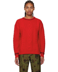Marine Serre Red Striped Sweater
