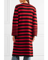 Etro Striped Knitted Cardigan Red