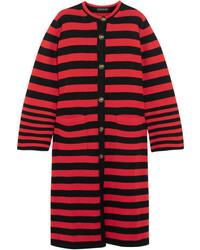 Etro Striped Knitted Cardigan Red