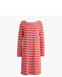 Red Horizontal Striped Casual Dress
