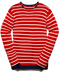 21men 21 Striped Cotton Blend Sweater