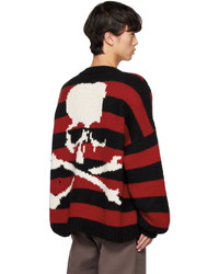 Mastermind World Black Red Striped Sweater