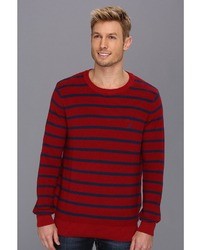 Nautica Cardstitch Stripe Crew Neck Sweater