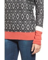 Caslon Contrast Cuff Crewneck Sweater
