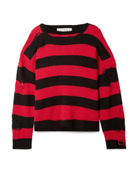 TRE by Natalie Ratabesi Love Distressed Striped Cashmere Sweater