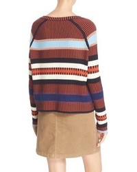 Tory Burch Monterey Stripe Merino Wool Sweater