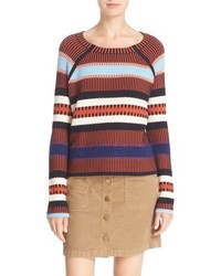 Tory Burch Monterey Stripe Merino Wool Sweater