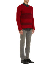 Robert Geller Multi Striped Crewneck Sweater