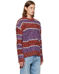 Andersson Bell Red Purple Striped Sweater