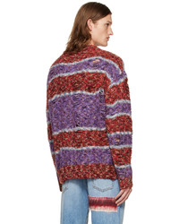 Andersson Bell Red Purple Striped Sweater