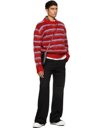 Marni Red Striped Mohair Sweater