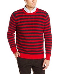 Nautica Stripe Mix Stitch Sweater
