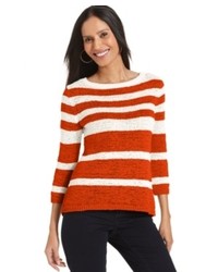 Style&co. Striped High Low Sweater