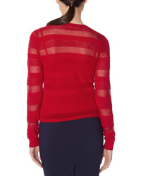 The Limited Sheer Stripe Layering Sweater