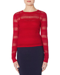 The Limited Sheer Stripe Layering Sweater