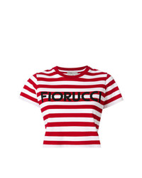 Fiorucci Striped Cropped T Shirt