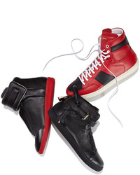 Saint Laurent Contrast Stripe High Top Sneaker