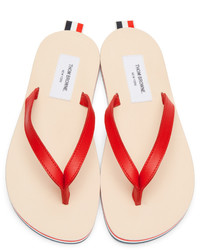Thom Browne Red Leather Sandals