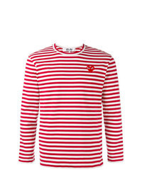 Red Horizontal Striped Long Sleeve T-Shirt