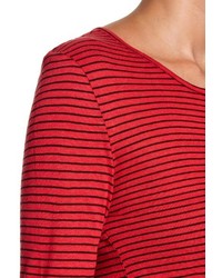 Velvet by Graham & Spencer Hama Striped Linen Blend T Shirt