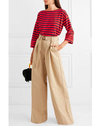 J.Crew Med Striped Cotton Jersey Top