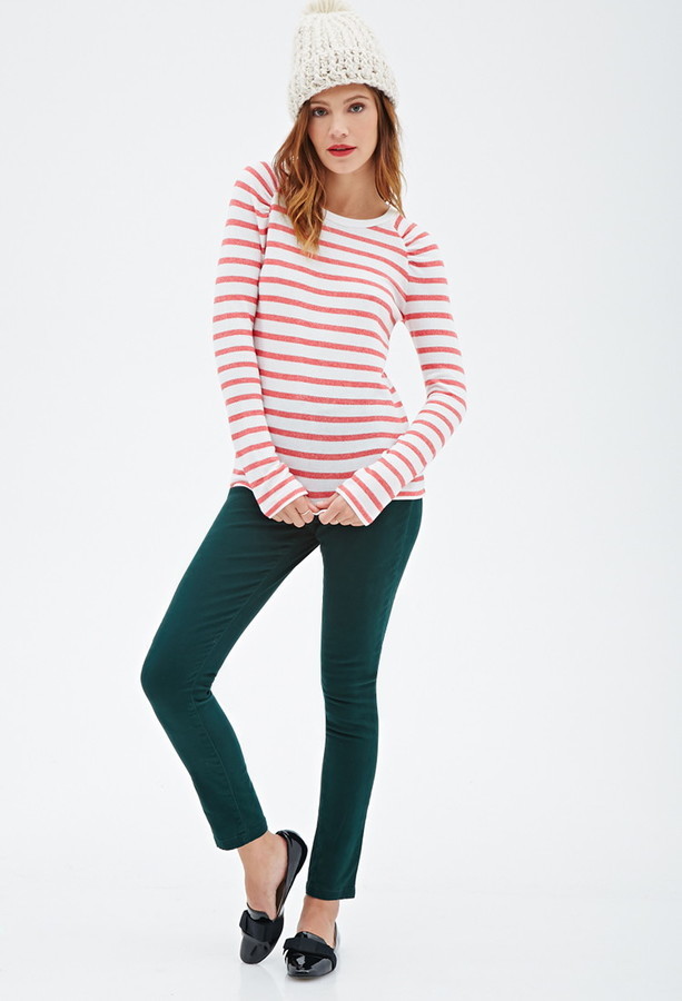 forever 21 striped long sleeve shirt