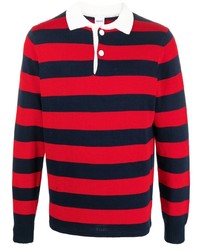 Aspesi Horizontal Stripe Knitted Polo Shirt
