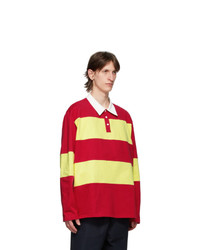 Camiel Fortgens Red And Yellow Striped Long Sleeve Polo