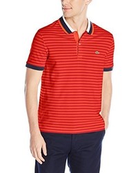 Lacoste Short Sleeve Striped Mini Pique Regular Fit Polo Shirt