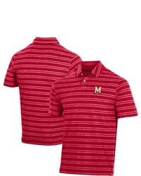 Under Armour Red Maryland Terrapins Charged Cotton Stripe Tri Blend Polo At Nordstrom