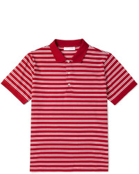 Sandro Slim Fit Striped Cotton Jersey Polo Shirt