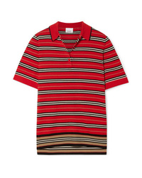 Burberry Striped Merino Wool Polo Shirt