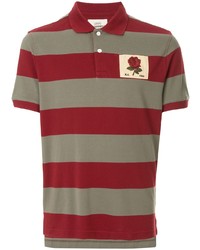 Kent & Curwen Striped Rose Patch Polo Shirt