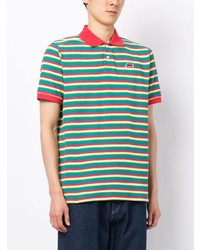 Icecream Striped Short Sleeve Cotton Polo Shirt