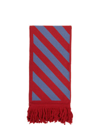 Off-White Red And Blue Diag Scarf