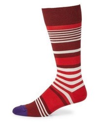 Paul Smith Ecru Stripe Knitted Socks