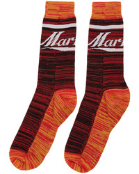 Marni Red Jacquard Socks