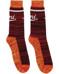 Marni Red Jacquard Socks