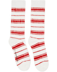 SOCKSSS Two Pack Red White Socks
