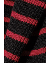 RED Valentino Redvalentino Tulle Paneled Striped Cotton Sweater