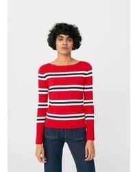 Mango Striped Rib Sweater