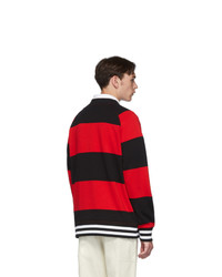 Burberry Red Rugby Stripe Bustler Sweatshirt
