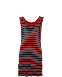 Red Horizontal Striped Tank Dress