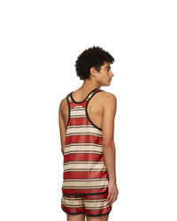 Marni Red And Beige Striped Tank Top