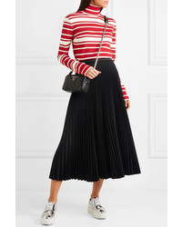 Prada Striped Ribbed Knit Turtleneck Sweater