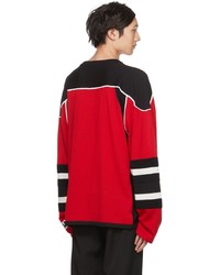 Balmain Red B Sporty Sweater