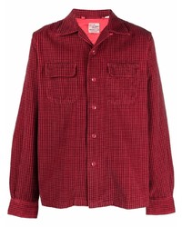 Red Houndstooth Long Sleeve Shirt