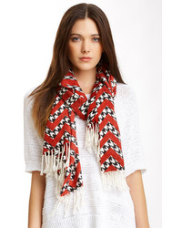 Red Houndstooth Scarf