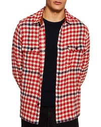 Topman Classic Fit Houndstooth Overshirt
