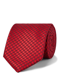 Charvet 75cm Houndstooth Silk And Wool Blend Tie